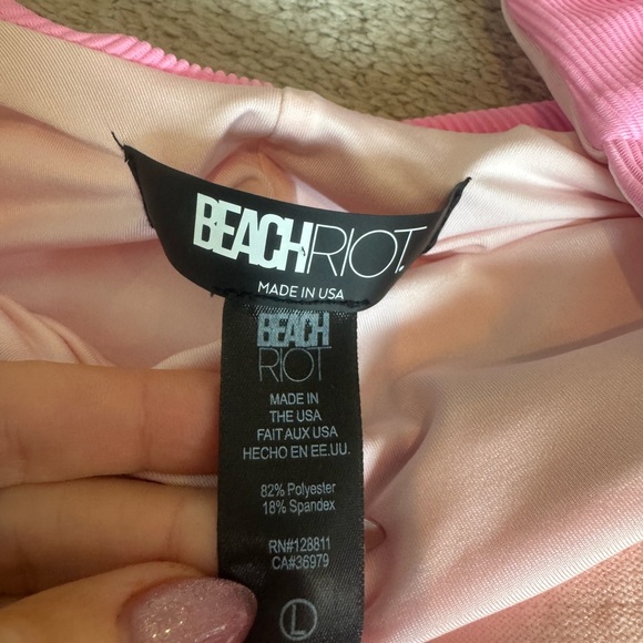 Beach Riot Pink Ribbed One-Piece - Picture 3 of 3